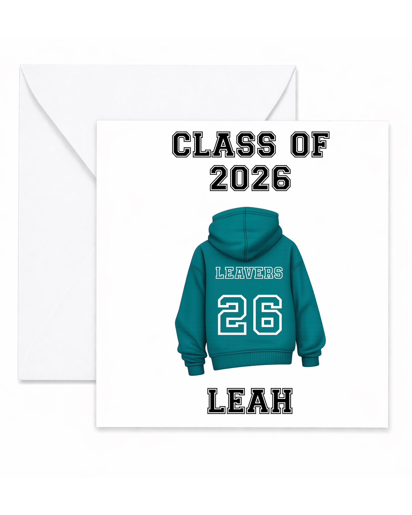 Class of 2026 Personalised 6x6 Card School Leavers Card
