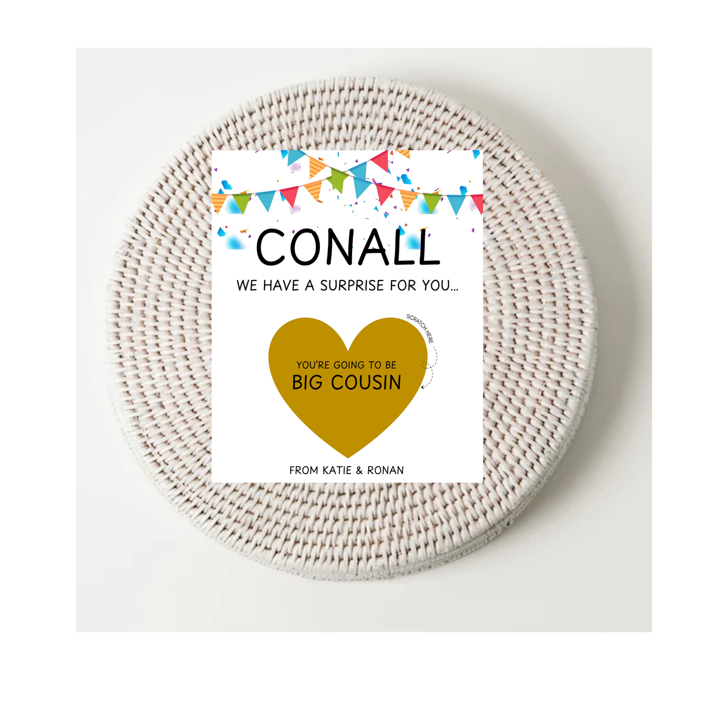 Personalised Scratch To Reveal Pregnancy Tickets