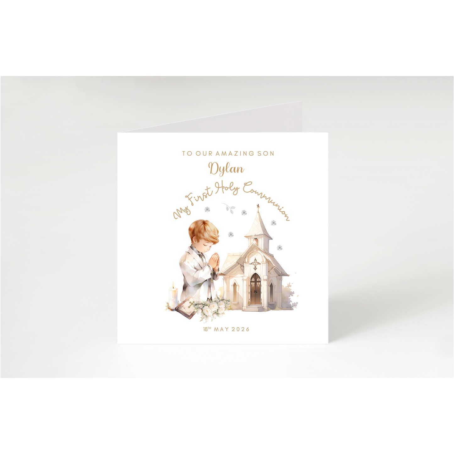 Personalised Communion Card Boy