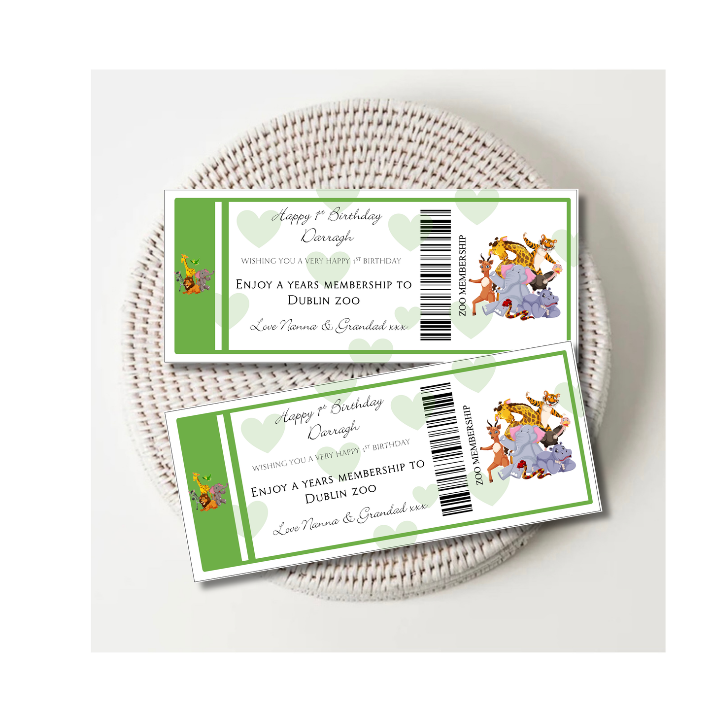 Personalised Zoo Membership Voucher