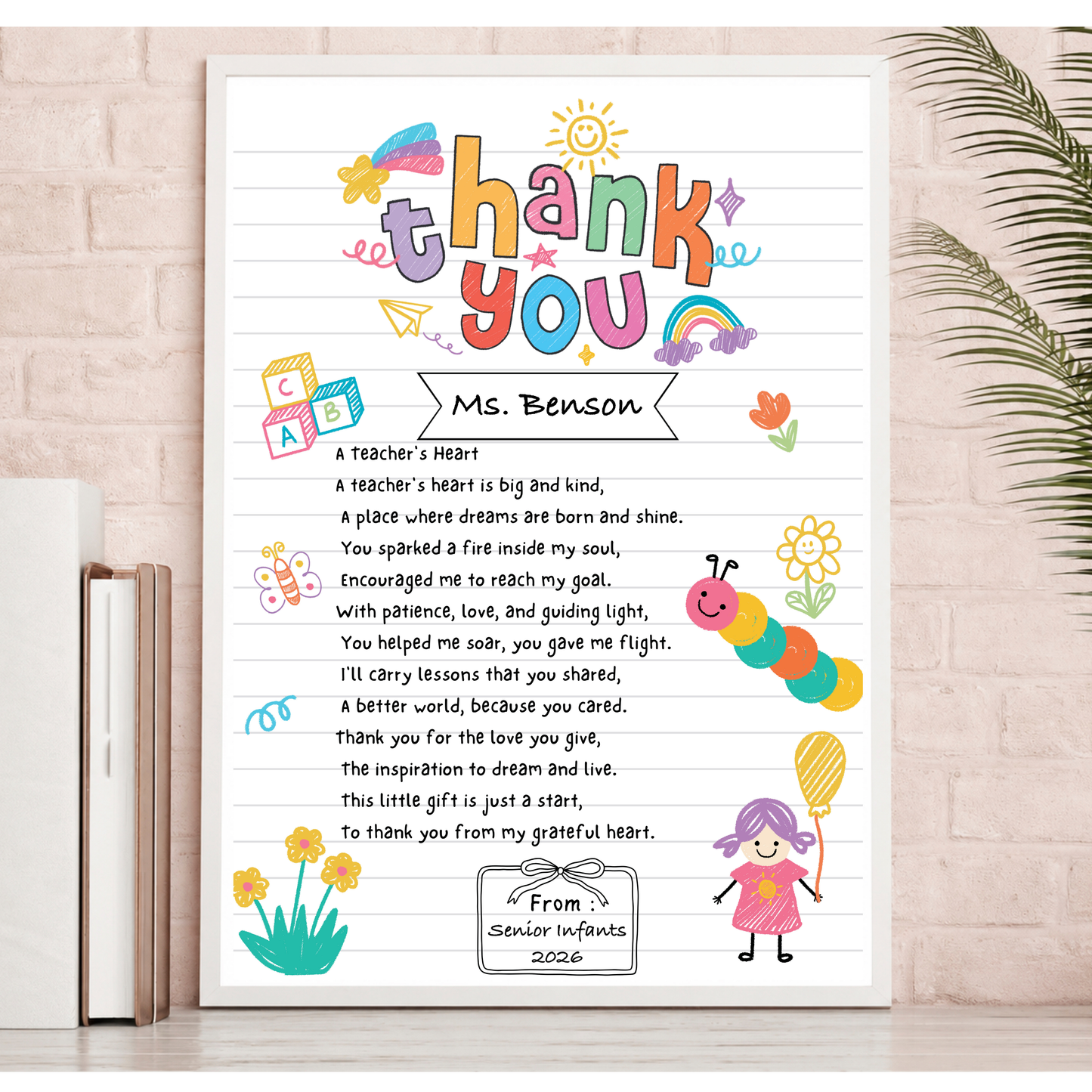 Personalised End of Year Teacher Prints