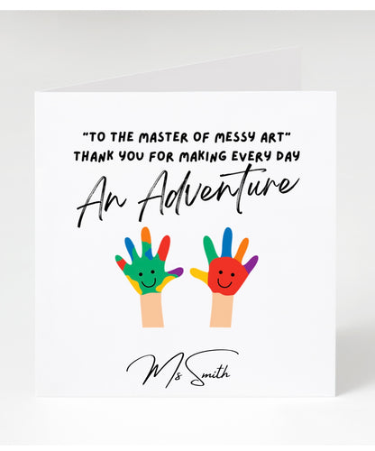 Personalised Teacher Cards