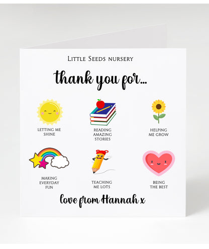 Personalised Teacher Cards