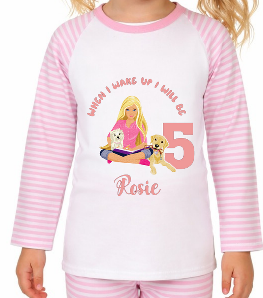 Personalised Barbie Pyjamas