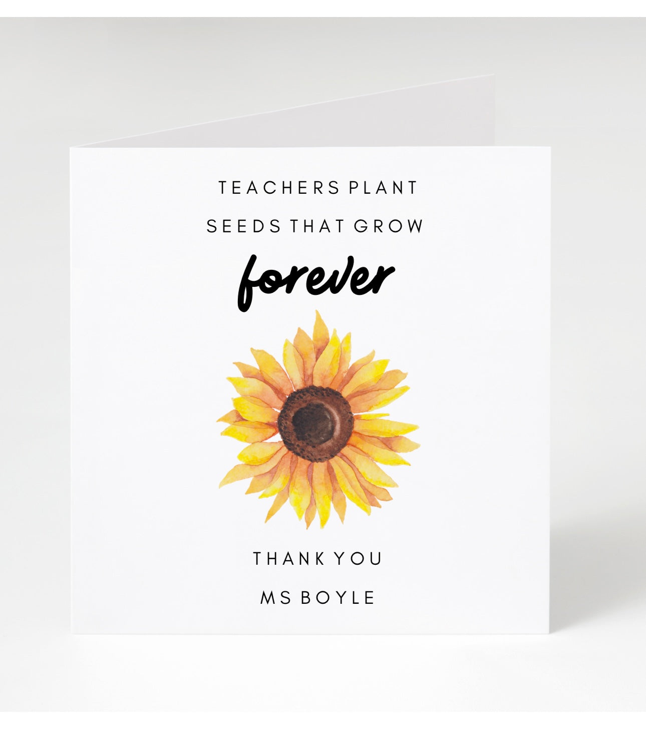 Personalised Teacher Cards