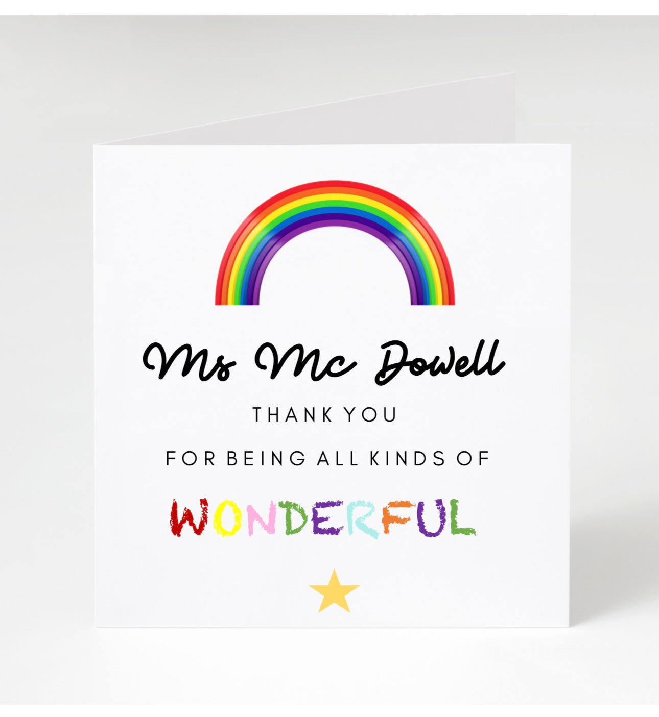 Personalised Teacher Cards