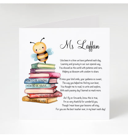 Personalised Teacher Cards