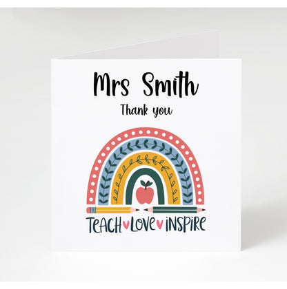Personalised Teacher Cards