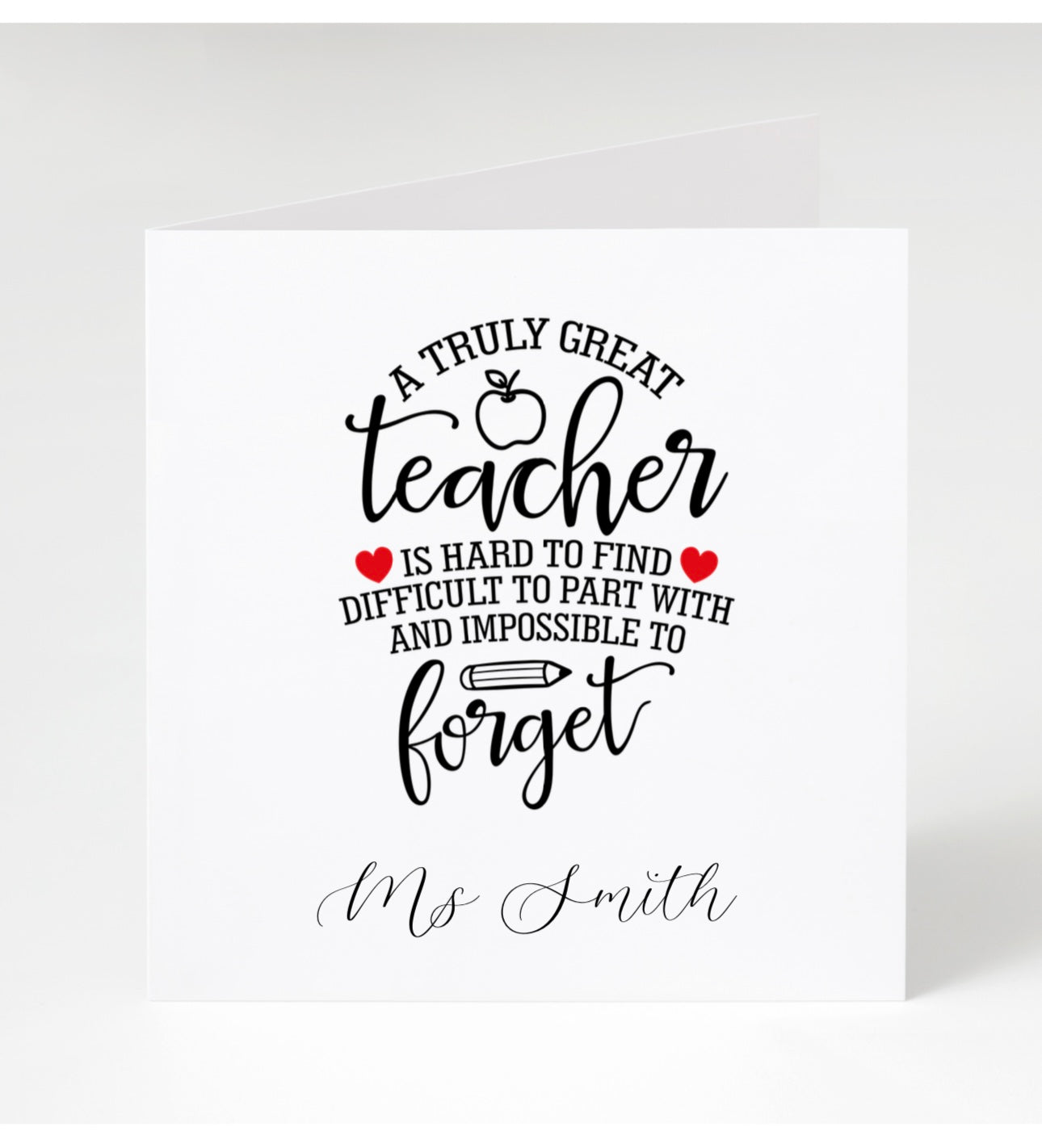 Personalised Teacher Cards