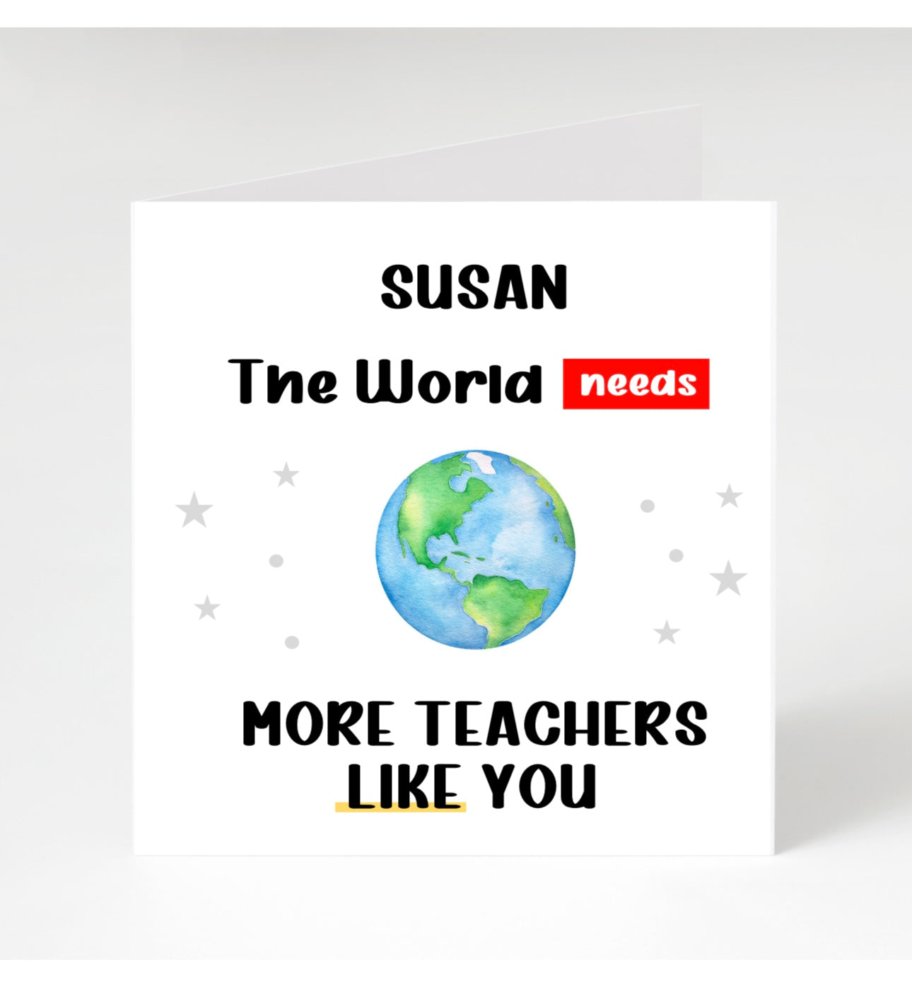 Personalised Teacher Cards