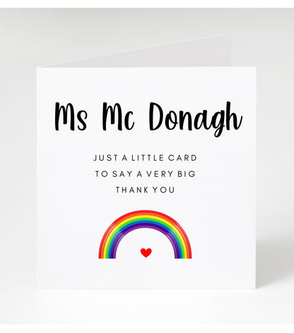 Personalised Teacher Cards