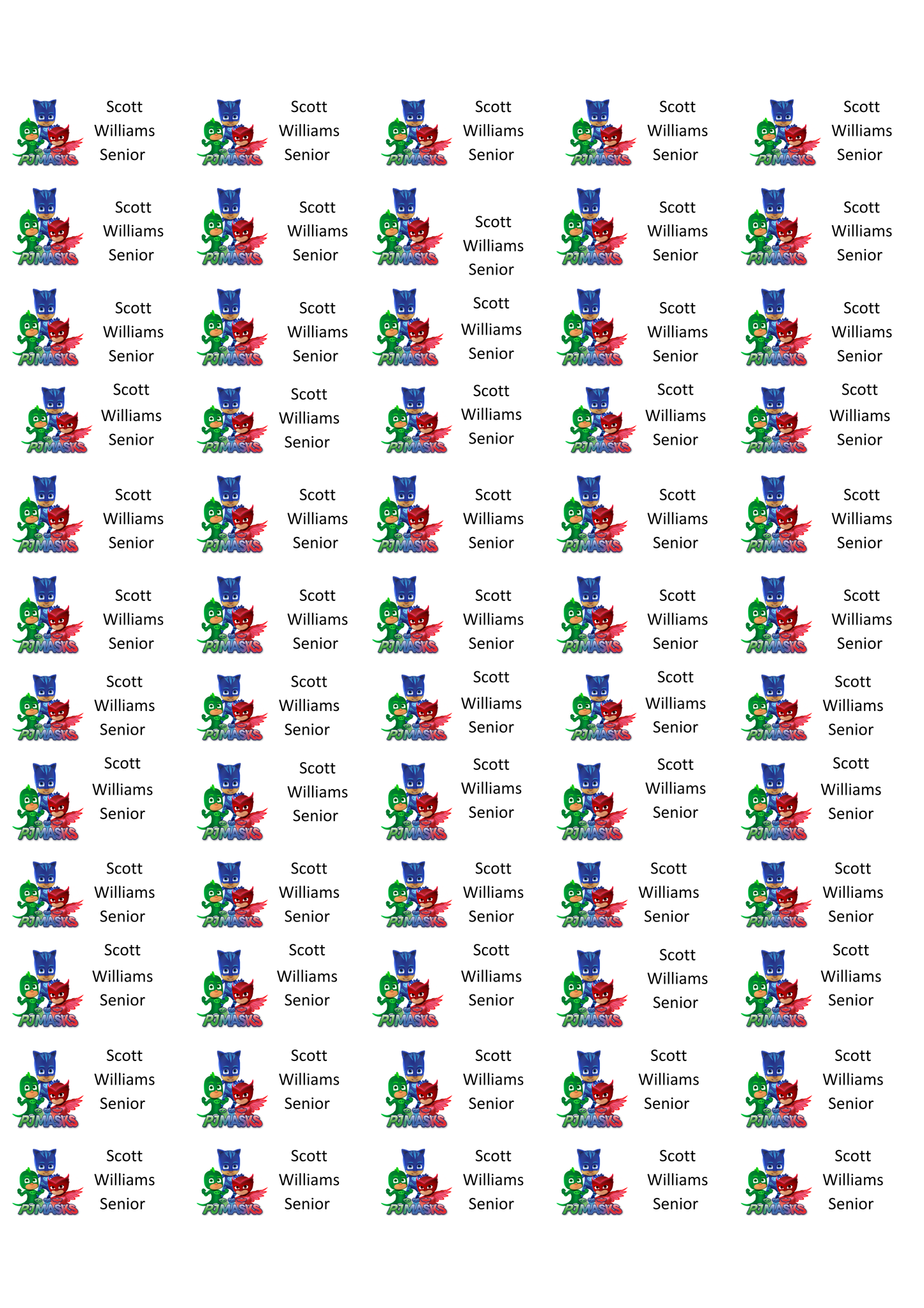 Personalised Back To School Pencil Stickers