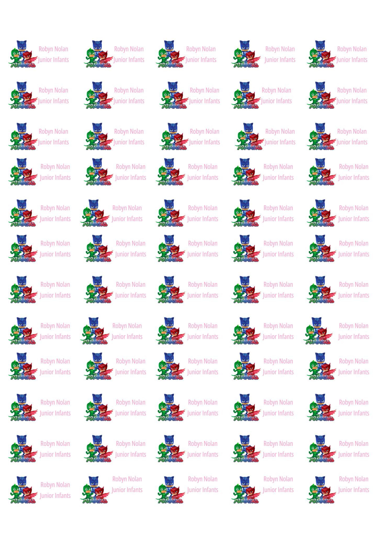 Personalised Back To School Pencil Stickers