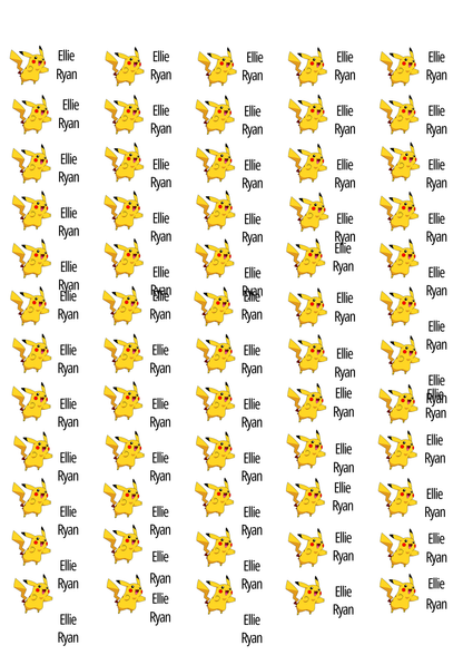 Personalised Back To School Pencil Stickers