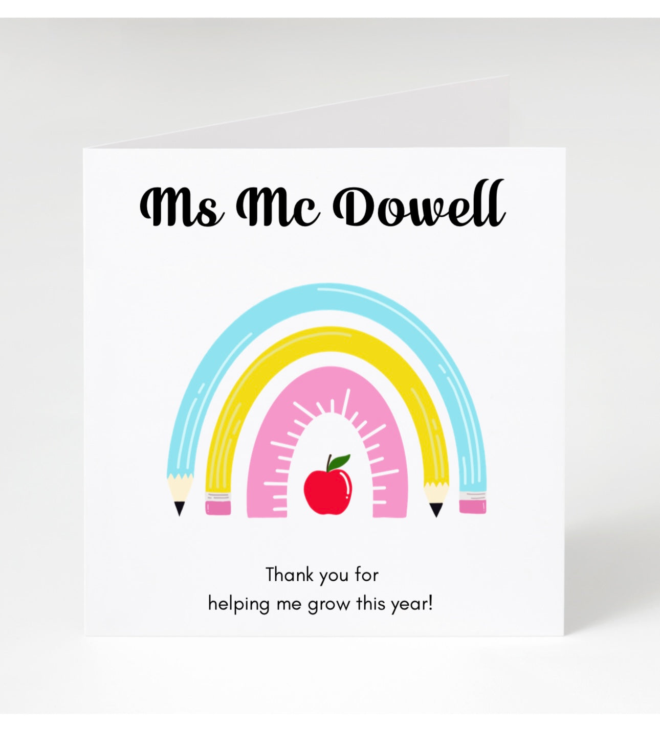 Personalised Teacher Cards