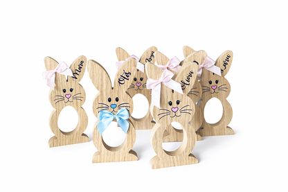 Personalised Oak Veneer Kinder Bunnies