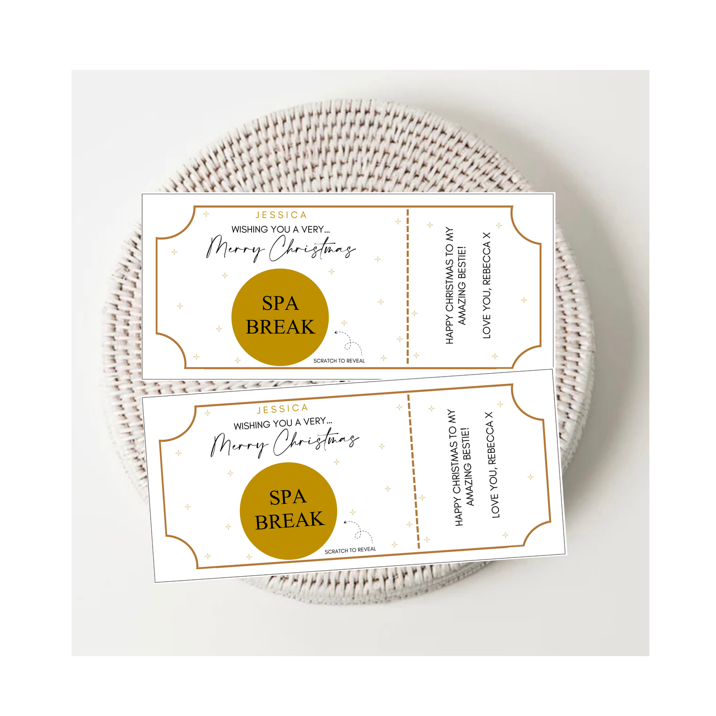 Personalised Scratch To Reveal Tickets