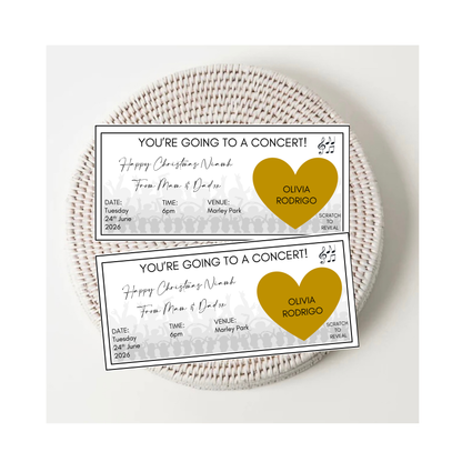 Personalised Scratch To Reveal Tickets