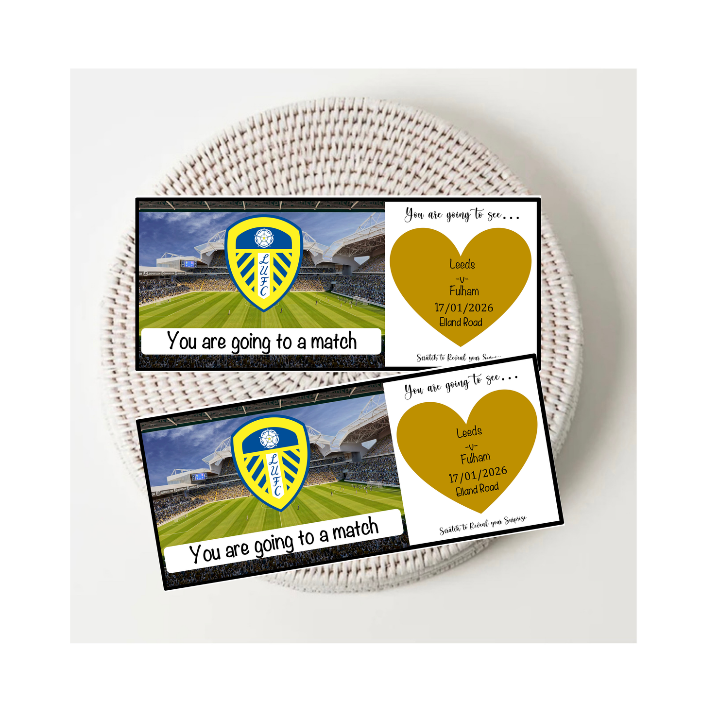 Personalised Scratch To Reveal Tickets