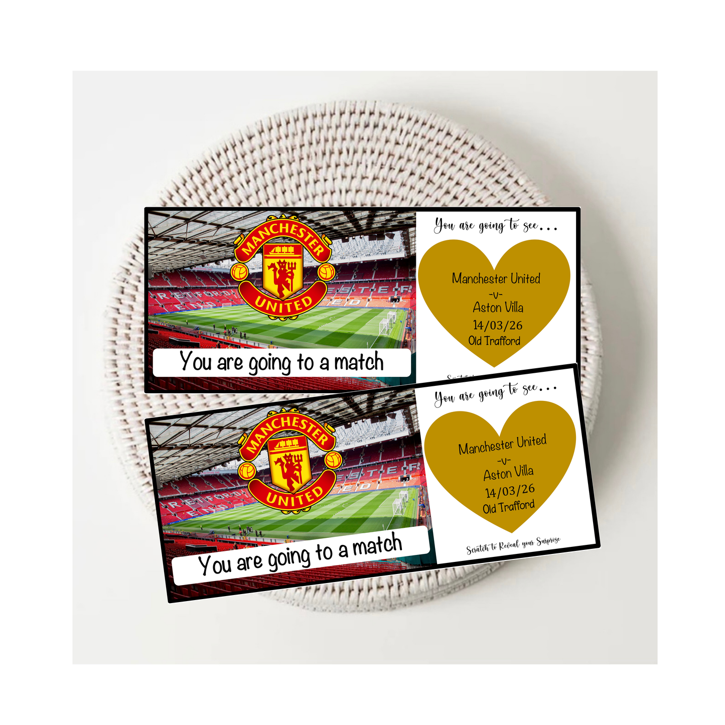 Personalised Scratch To Reveal Tickets