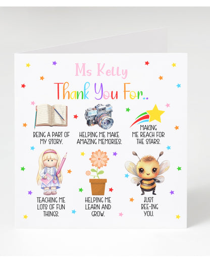 Personalised Teacher Cards