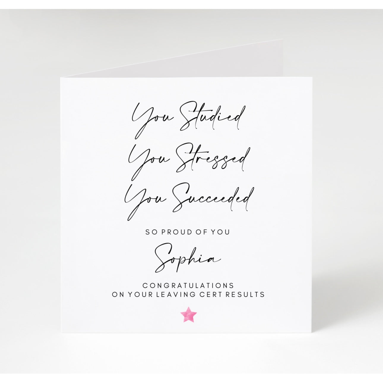 Personalised Exam Results Cards