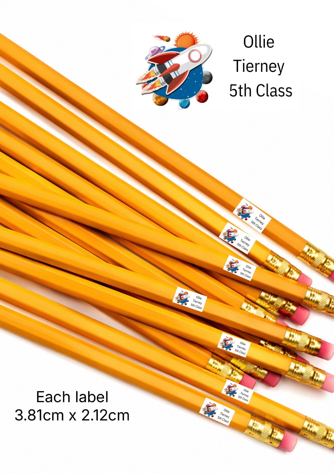 Personalised Back To School Pencil Stickers