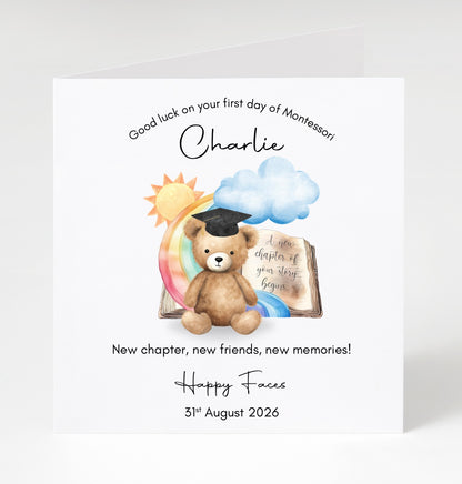 Personalised First Day of School/Montessori