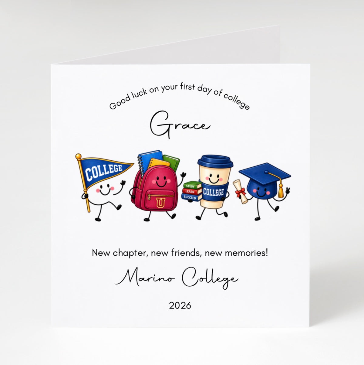 Personalised Good Luck in College Cards