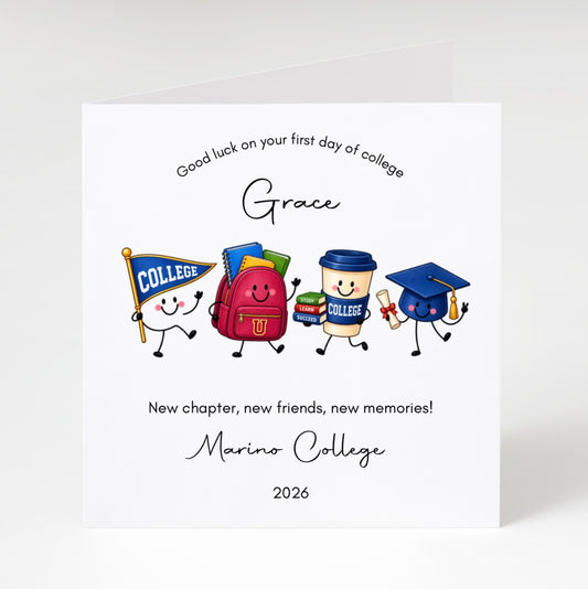 Personalised Good Luck in College Cards