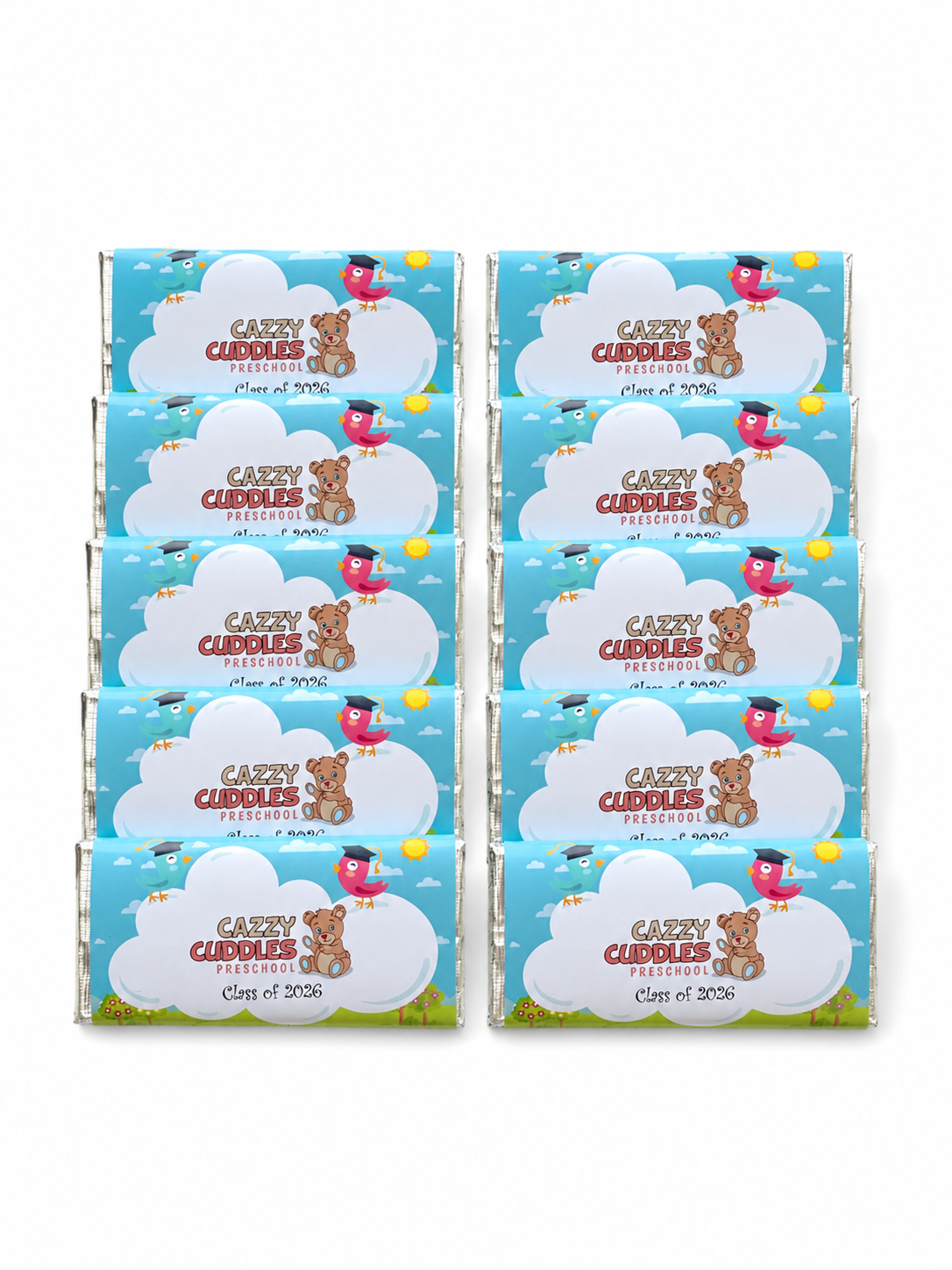 Personalised Graduation Bars (Pack of 10)