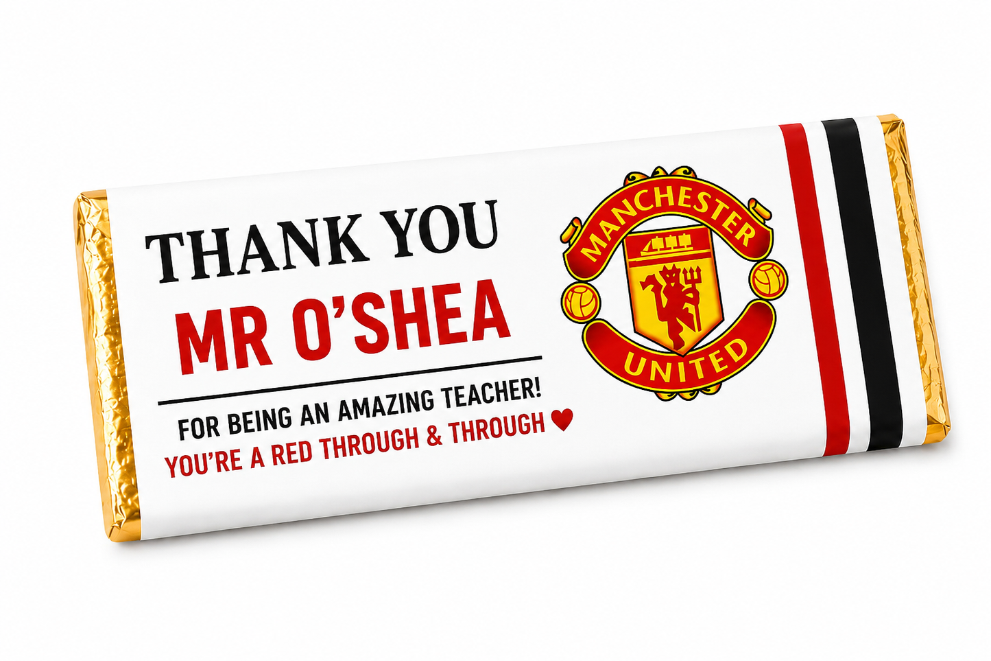 Personalised Football Team Chocolate Bars