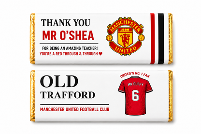 Personalised Football Team Chocolate Bars