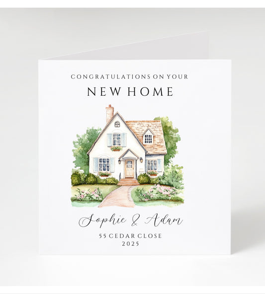 Personalised New Home Card