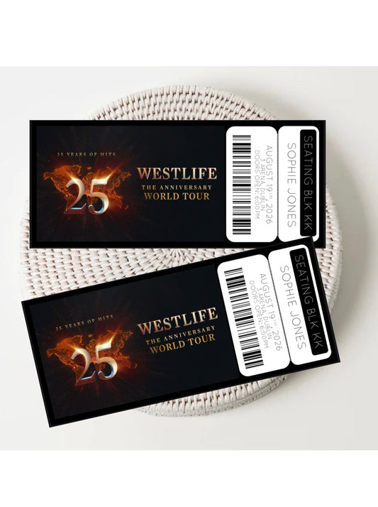 Personalised Westlife Concert Ticket