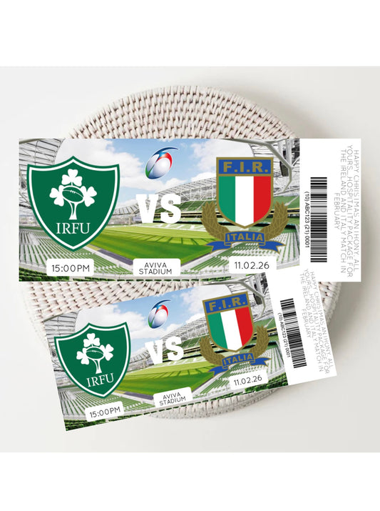 Personalised Rugby Ticket