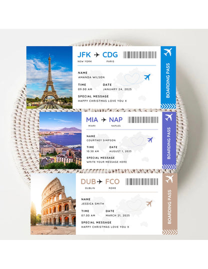 Personalised Destination Tickets