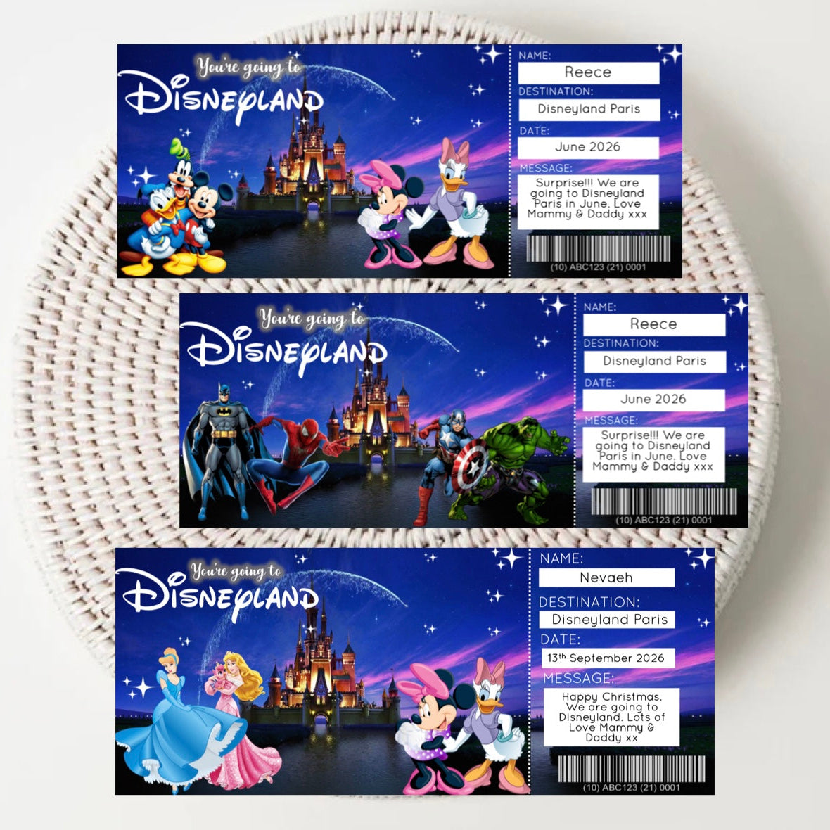 Personalised Disney Surprise Tickets