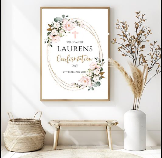 Personalised Welcome To My Confirmation Print