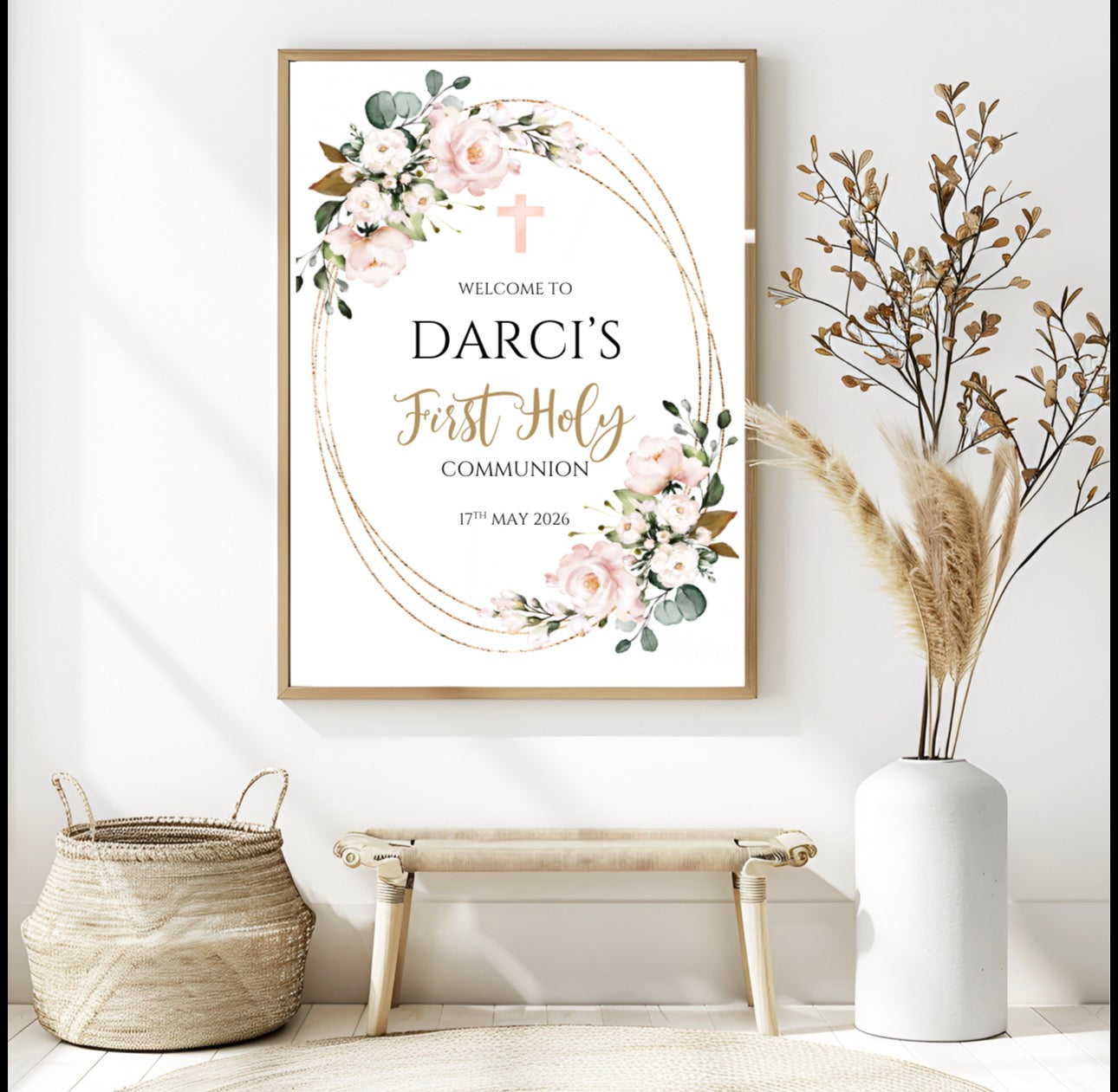 Personalised Welcome To My First Holy Communion Print