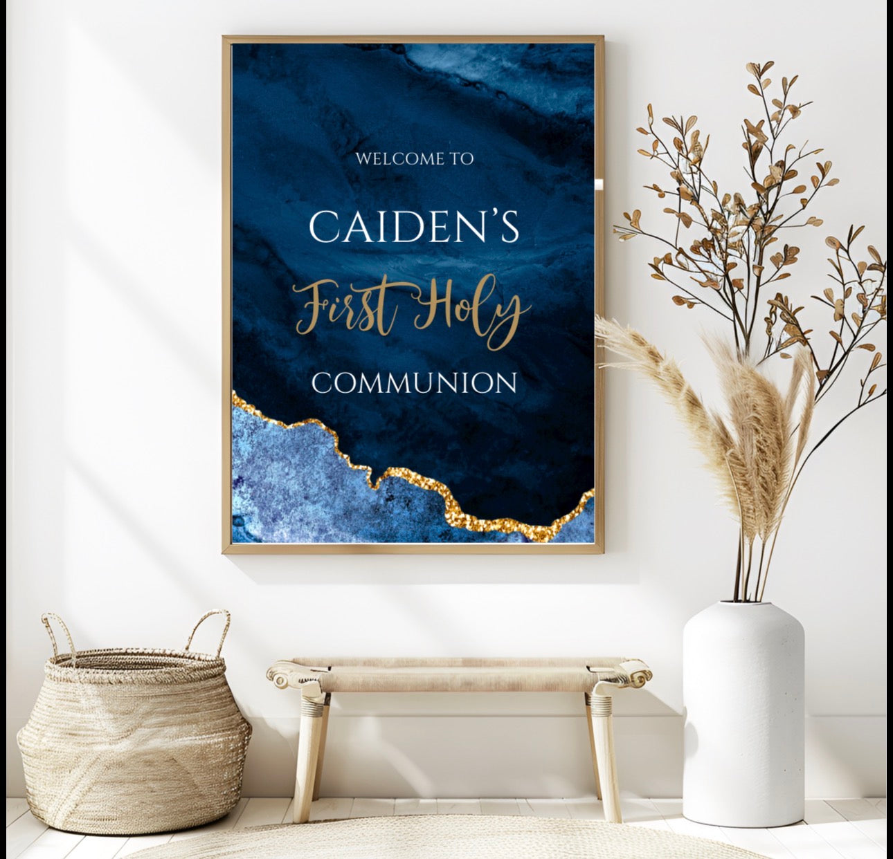 Personalised Welcome To My First Holy Communion Print