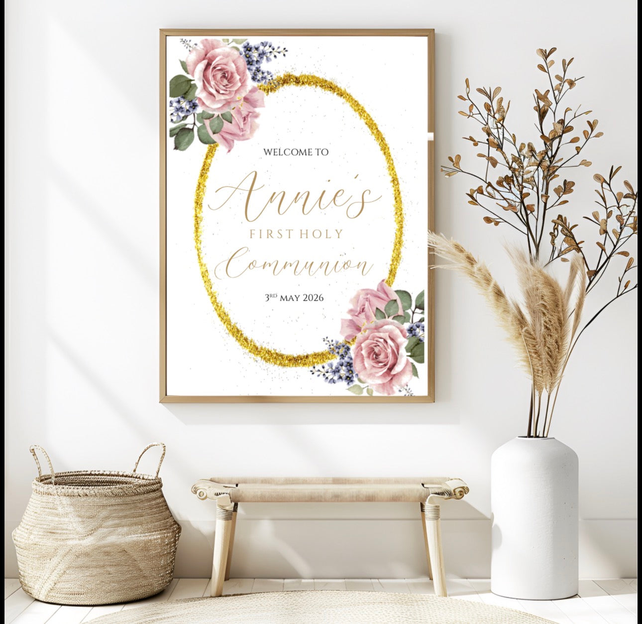 Personalised Welcome To My First Holy Communion Print