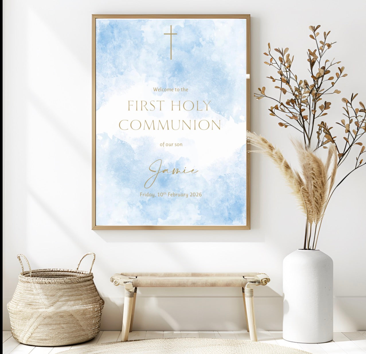 Personalised Welcome To My First Holy Communion Print