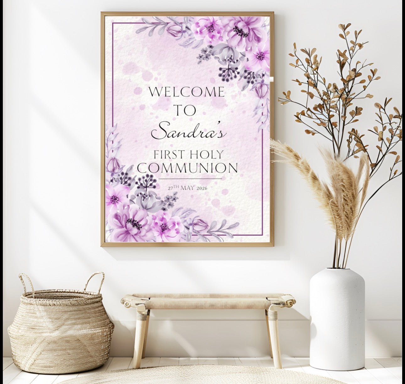 Personalised Welcome To My First Holy Communion Print
