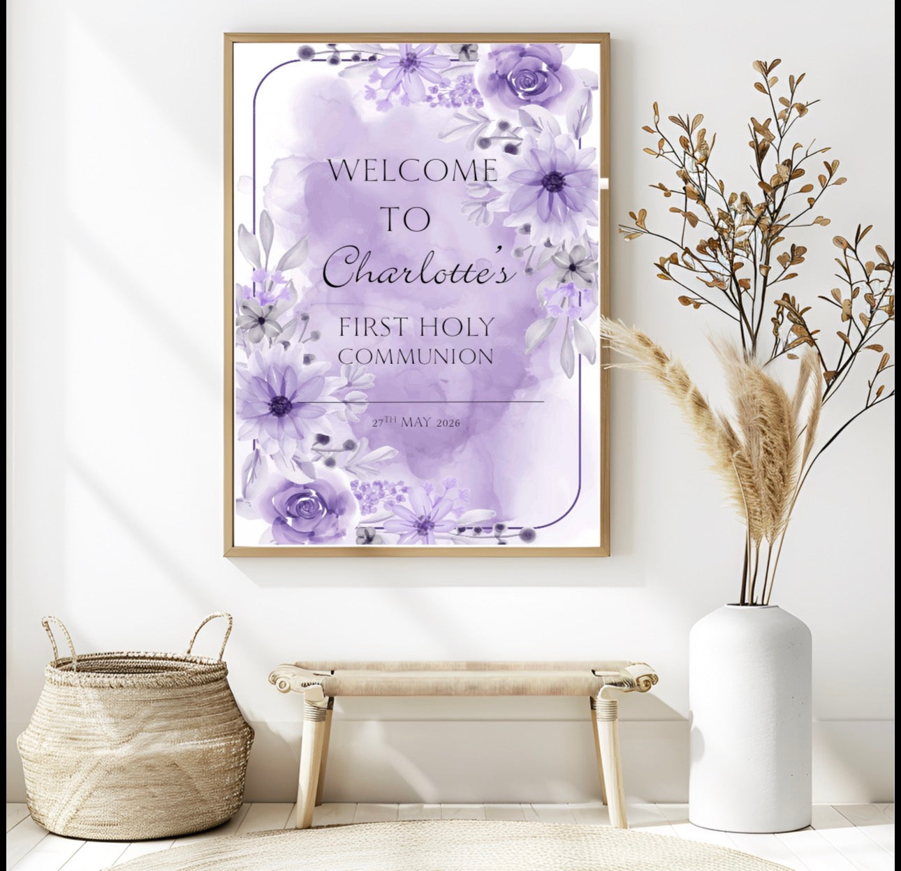 Personalised Welcome To My First Holy Communion Print