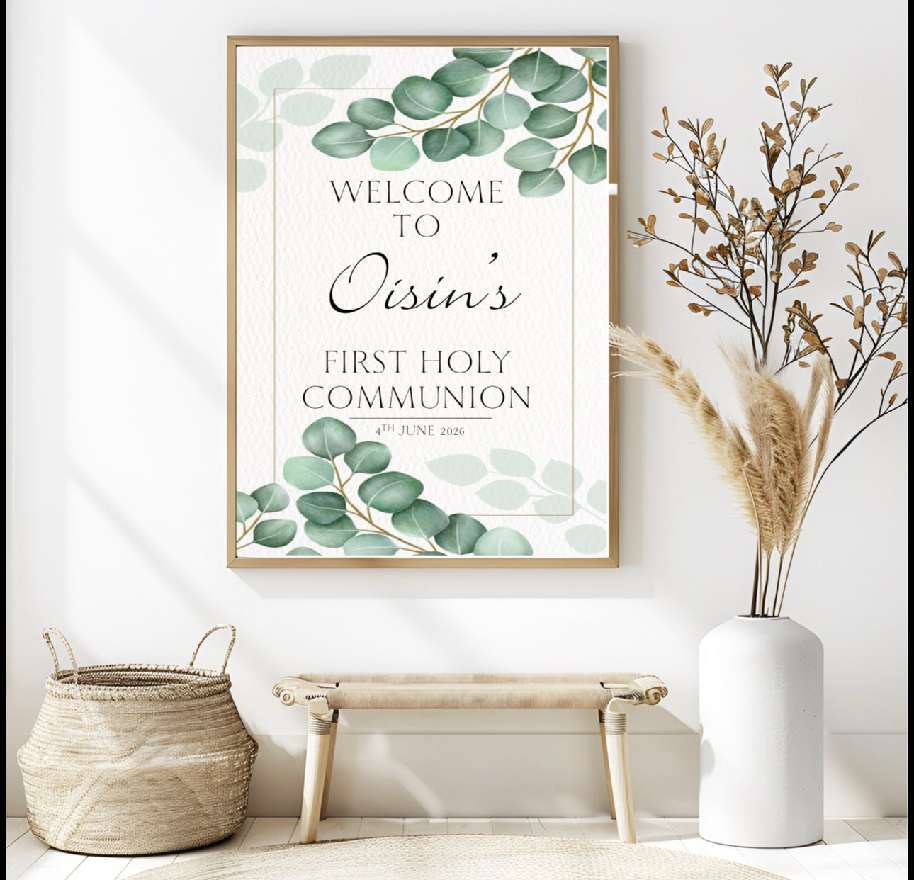 Personalised Welcome To My First Holy Communion Print