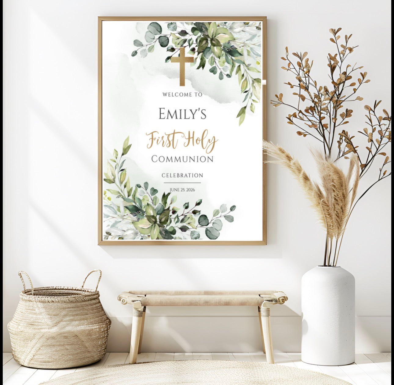 Personalised Welcome To My First Holy Communion Print