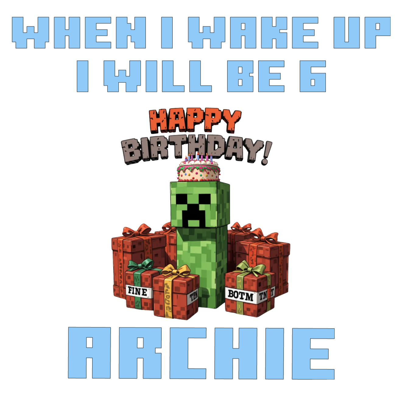 Personalised Minecraft Pyjamas