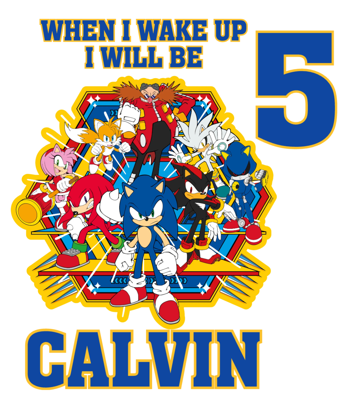 Personalised Sonic The Hedgehog Pyjamas