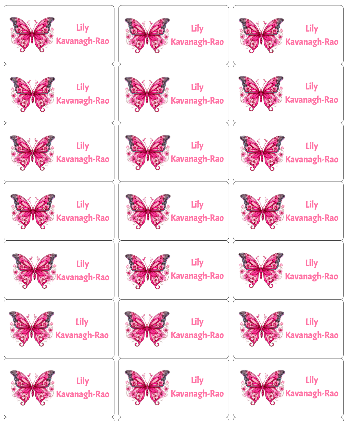Personalised Back To School Book Stickers